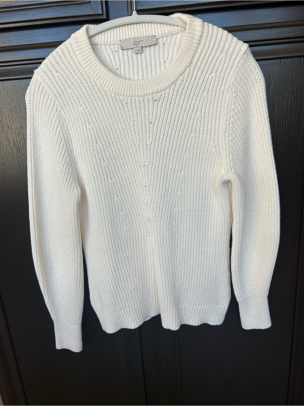 LOFT ivory sweater. Size Is